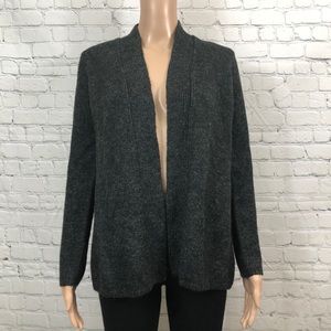 Zara knit open cardigan gray black blend size M
